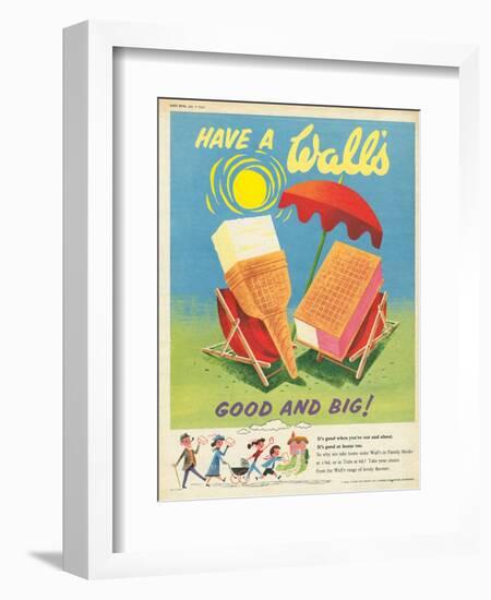 Wall's, Ice-Cream, UK, 1950-null-Framed Giclee Print