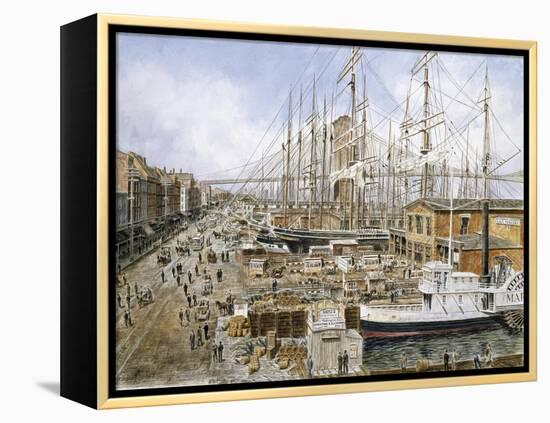 Wall St. Ferry, Ny-Stanton Manolakas-Framed Premier Image Canvas