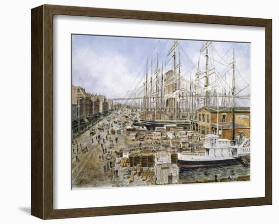 Wall St. Ferry, Ny-Stanton Manolakas-Framed Giclee Print