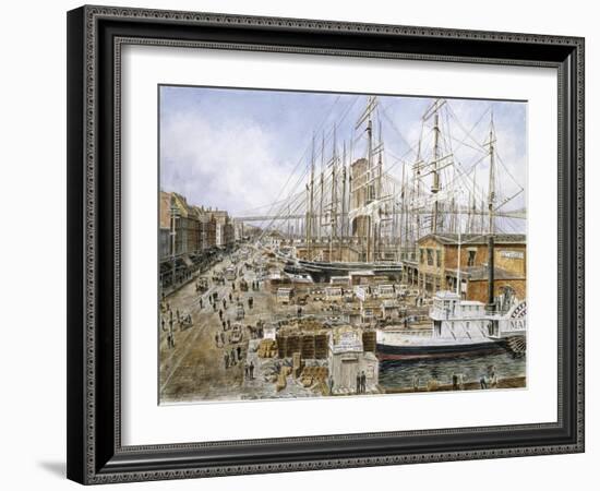 Wall St. Ferry, Ny-Stanton Manolakas-Framed Giclee Print