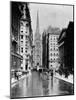 Wall Street and Trinity Church Spire, New York-J.S. Johnston-Mounted Photographic Print