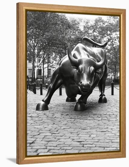 Wall Street Bull Sculpture-Chris Bliss-Framed Premier Image Canvas