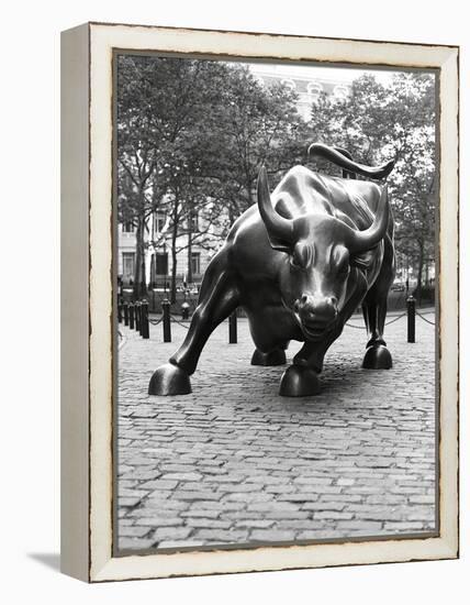 Wall Street Bull Sculpture-Chris Bliss-Framed Premier Image Canvas