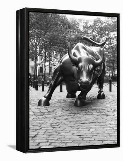 Wall Street Bull Sculpture-Chris Bliss-Framed Premier Image Canvas