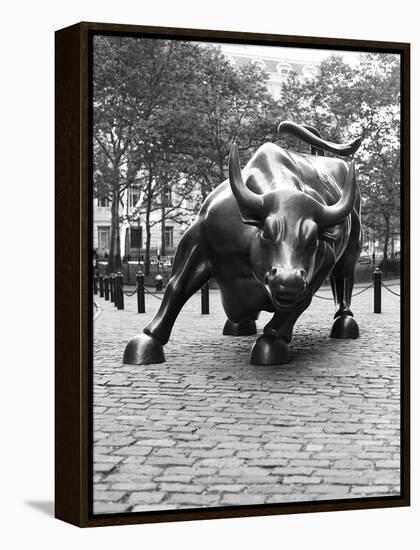 Wall Street Bull Sculpture-Chris Bliss-Framed Premier Image Canvas