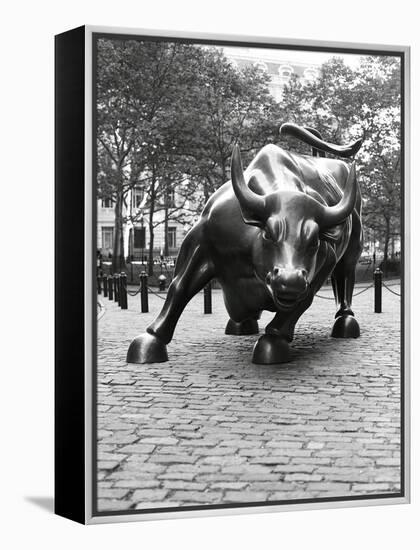 Wall Street Bull Sculpture-Chris Bliss-Framed Premier Image Canvas