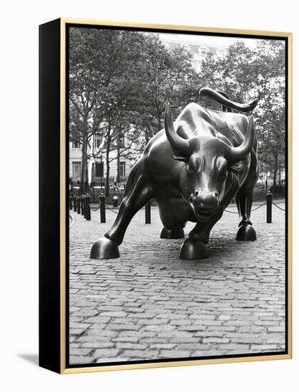 Wall Street Bull Sculpture-Chris Bliss-Framed Premier Image Canvas