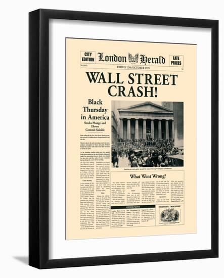 Wall Street Crash!-The Vintage Collection-Framed Art Print