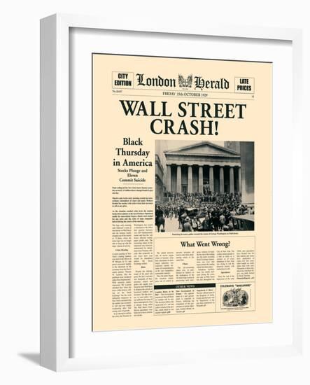 Wall Street Crash!-The Vintage Collection-Framed Art Print