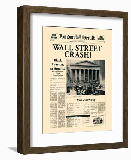 Wall Street Crash!-The Vintage Collection-Framed Art Print