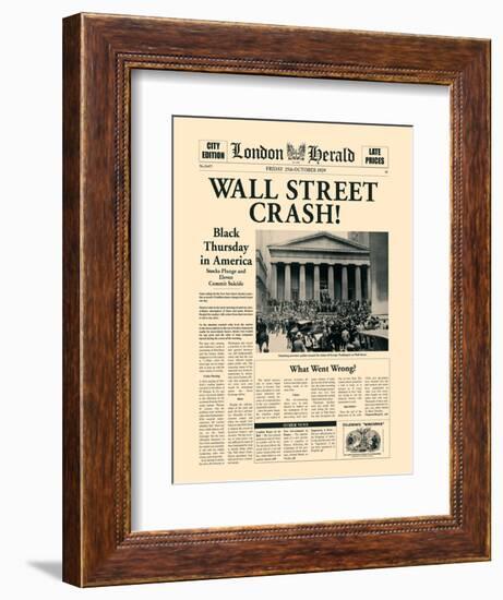 Wall Street Crash!-The Vintage Collection-Framed Art Print