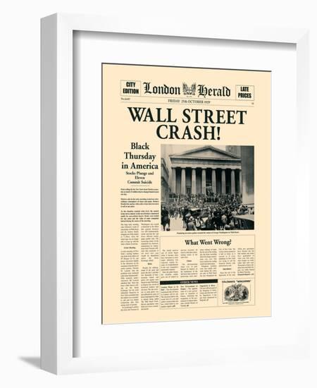 Wall Street Crash!-The Vintage Collection-Framed Art Print