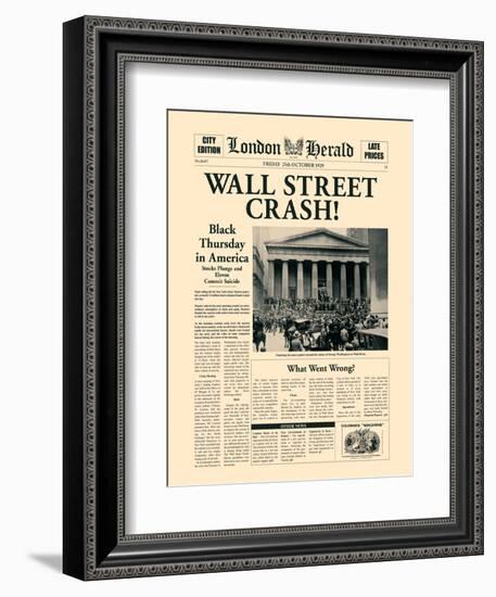 Wall Street Crash!-The Vintage Collection-Framed Art Print