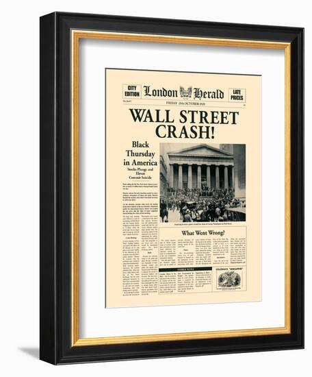 Wall Street Crash!-The Vintage Collection-Framed Art Print