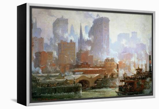 Wall Street Ferry Ship-Colin Campbell Cooper-Framed Premier Image Canvas