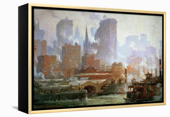 Wall Street Ferry Ship-Colin Campbell Cooper-Framed Premier Image Canvas