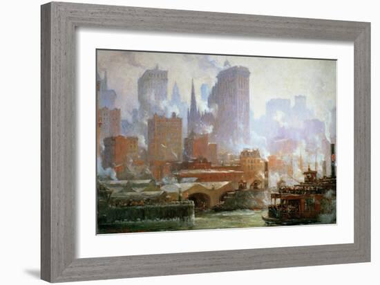 Wall Street Ferry Ship-Colin Campbell Cooper-Framed Giclee Print