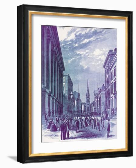 Wall Street, New York - 19th century-Charles Stanley Reinhart-Framed Giclee Print