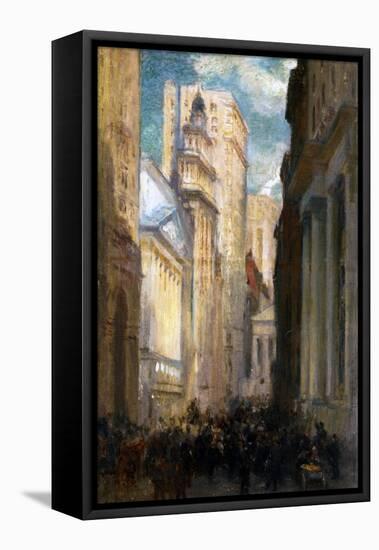 Wall Street, New York, C.1905-Colin Campbell Cooper-Framed Premier Image Canvas