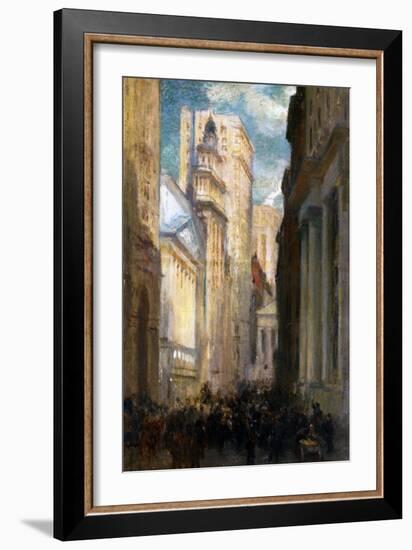 Wall Street, New York, C.1905-Colin Campbell Cooper-Framed Giclee Print