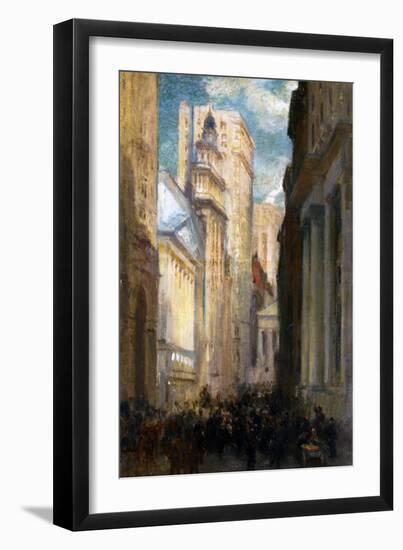 Wall Street, New York, C.1905-Colin Campbell Cooper-Framed Giclee Print