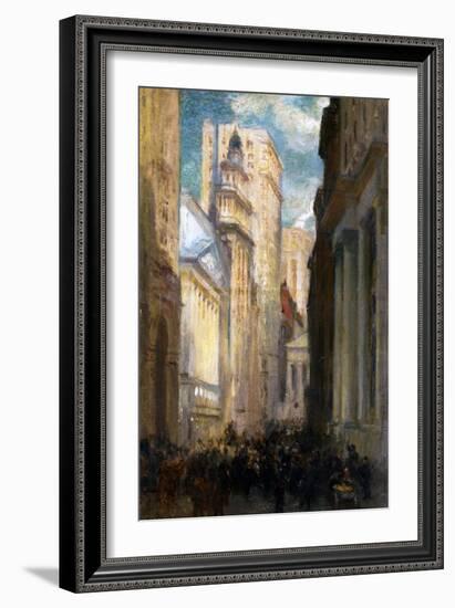 Wall Street, New York, C.1905-Colin Campbell Cooper-Framed Giclee Print