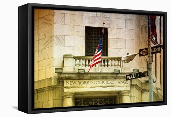 Wall Street - New York stock exchange - Manhattan - NYC - United States-Philippe Hugonnard-Framed Premier Image Canvas
