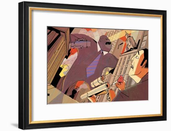 Wall Street Rampage-A Richard Allen-Framed Giclee Print