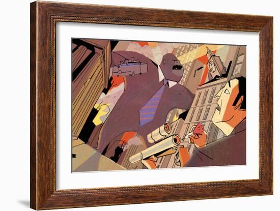 Wall Street Rampage-A Richard Allen-Framed Premium Giclee Print