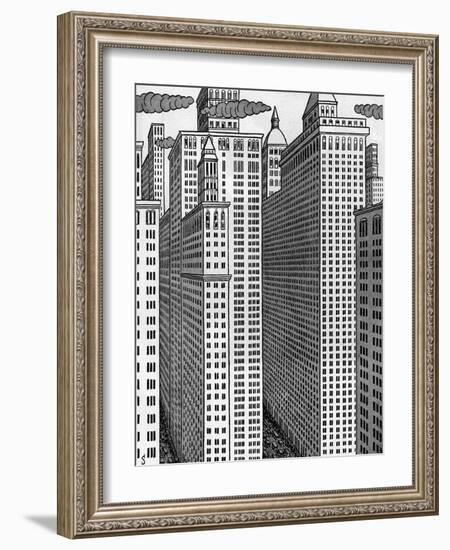 Wall Street (Schilling)-F Schilling-Framed Art Print