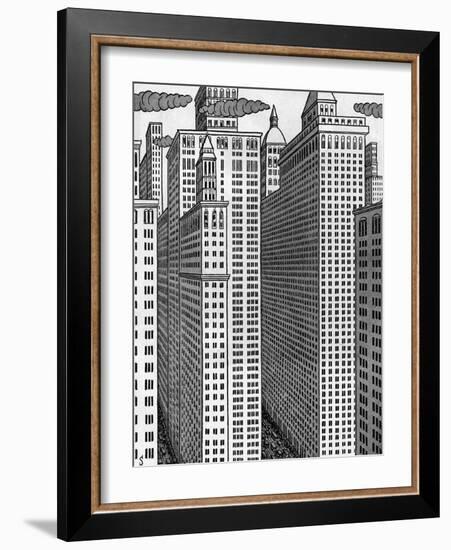 Wall Street (Schilling)-F Schilling-Framed Art Print