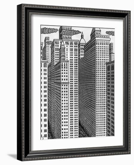 Wall Street (Schilling)-F Schilling-Framed Art Print