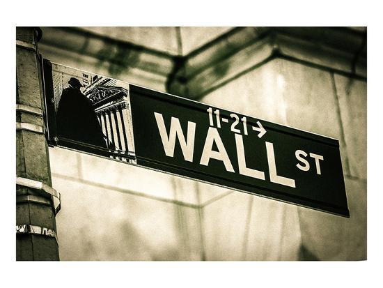 Wall Street Sign New York City Art Print by