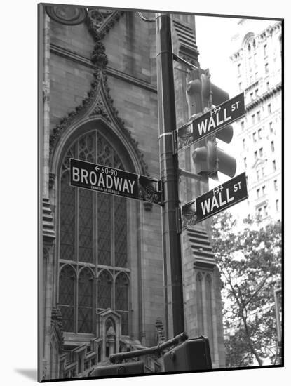 Wall Street Signs-Chris Bliss-Mounted Photographic Print