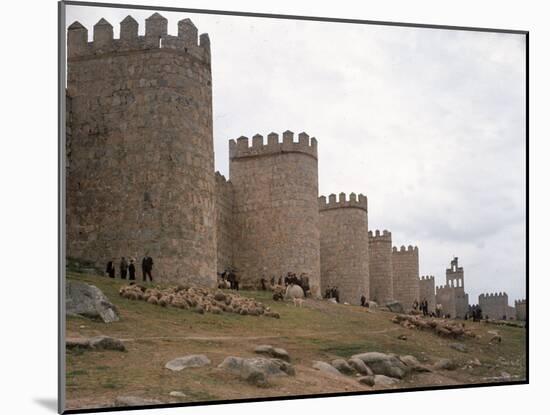 Wall Surrounding Avila Was Rebuilt by Alfonso VI in 1090 AD, 9 Gates Afford Entrance to the City-Eliot Elisofon-Mounted Photographic Print