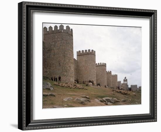 Wall Surrounding Avila Was Rebuilt by Alfonso VI in 1090 AD, 9 Gates Afford Entrance to the City-Eliot Elisofon-Framed Photographic Print