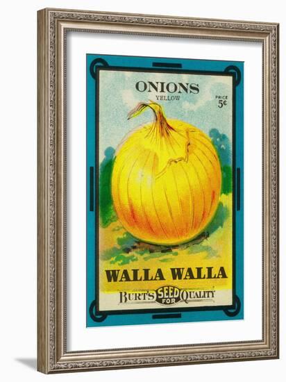 Walla Walla - Onion Seed Packet-Lantern Press-Framed Art Print