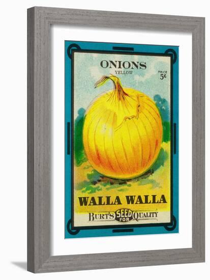 Walla Walla - Onion Seed Packet-Lantern Press-Framed Art Print