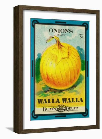 Walla Walla - Onion Seed Packet-Lantern Press-Framed Art Print