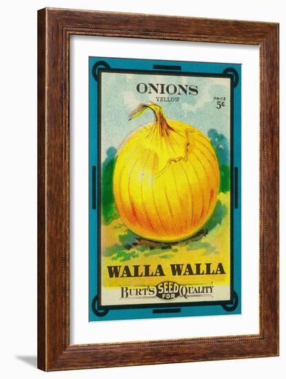 Walla Walla - Onion Seed Packet-Lantern Press-Framed Art Print