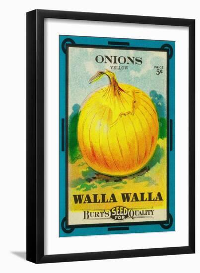 Walla Walla - Onion Seed Packet-Lantern Press-Framed Art Print