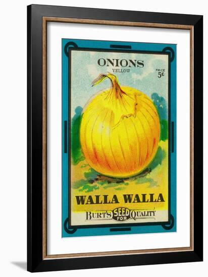 Walla Walla - Onion Seed Packet-Lantern Press-Framed Art Print