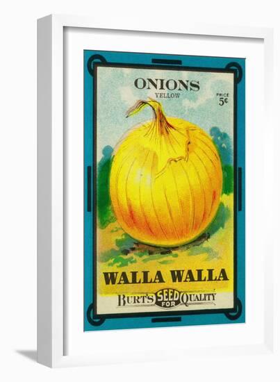 Walla Walla - Onion Seed Packet-Lantern Press-Framed Art Print