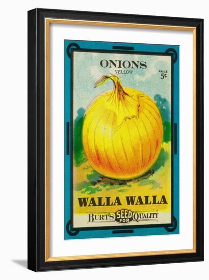 Walla Walla - Onion Seed Packet-Lantern Press-Framed Art Print