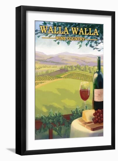 Walla Walla, Washington Wine Country-Lantern Press-Framed Art Print