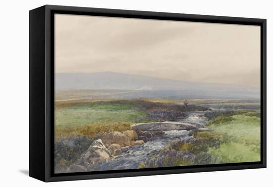 Wallabrook, Clapper Bridge, Dartmoor , C.1895-96-Frederick John Widgery-Framed Premier Image Canvas