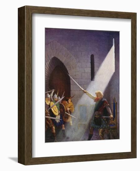 Wallace Draws the King's Sword-Newell Convers Wyeth-Framed Giclee Print