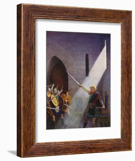 Wallace Draws the King's Sword-Newell Convers Wyeth-Framed Giclee Print