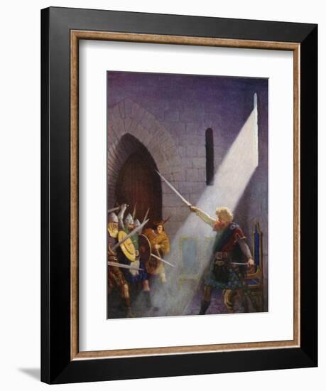 Wallace Draws the King's Sword-Newell Convers Wyeth-Framed Giclee Print