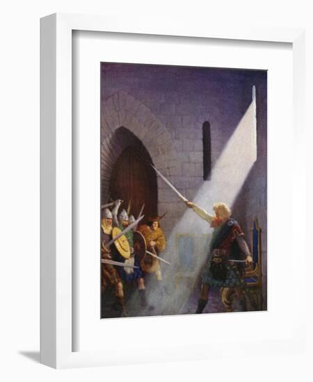 Wallace Draws the King's Sword-Newell Convers Wyeth-Framed Giclee Print